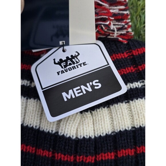 Atlanta Braves Striped Winter Beanie MLB Hat Cap Red White Navy New With Tags - Picture 6 of 9